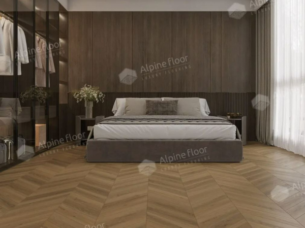 Ламинат Alpine Floor Искусство шеврона (CHEVRON ART) Дуб Тибет LF109-07